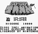 Go Go Tank title screen for GameBoy